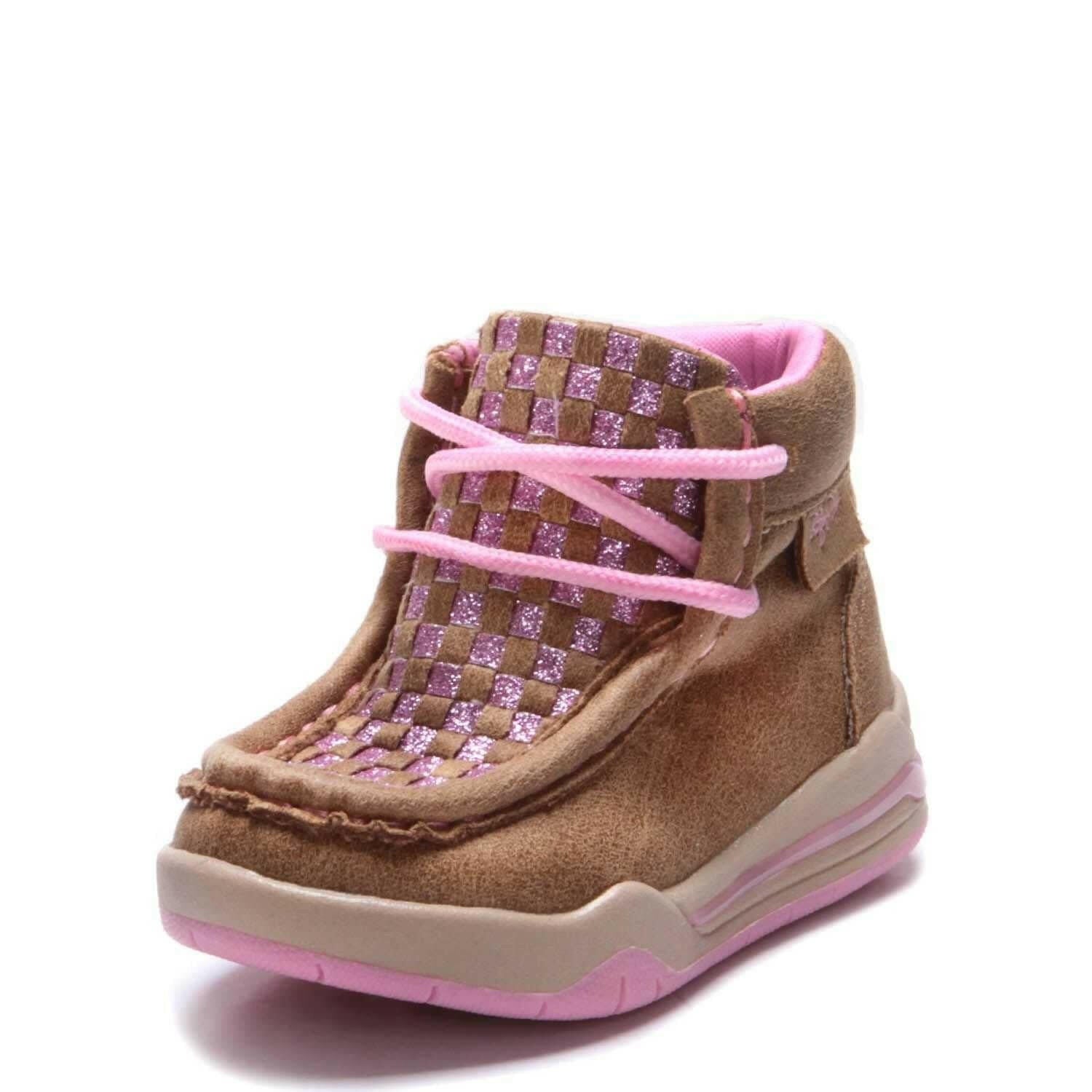 Blazin' Roxx Pink Checkered Shoe.