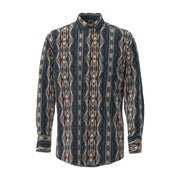 Wrangler Checotah Teal/ Brn LS Snap 112384297.