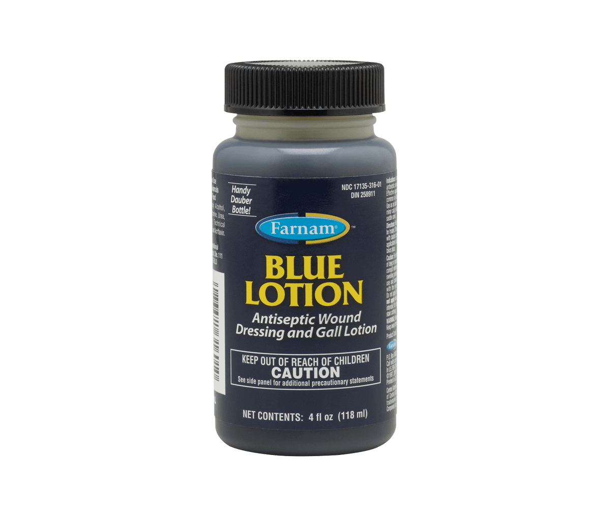 Blue Lotion Wound Dressing and Gall Lotion.