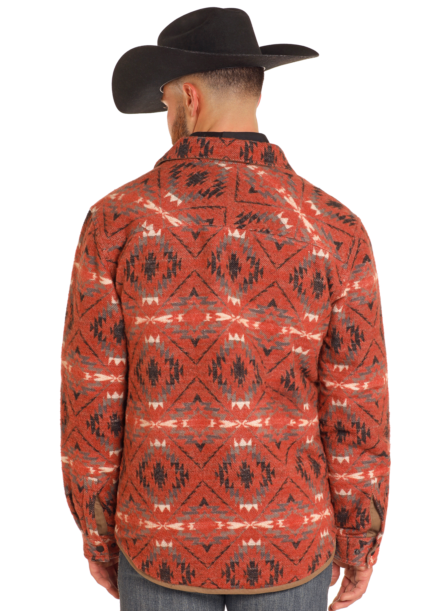 Rock & Roll Men's Reversible Herringbone Aztec Jacquard Jacket.