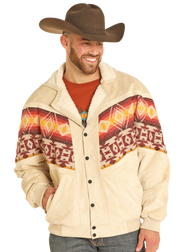 Rock & Roll Men's Oversized Micro Suede Bomber Jacket.
