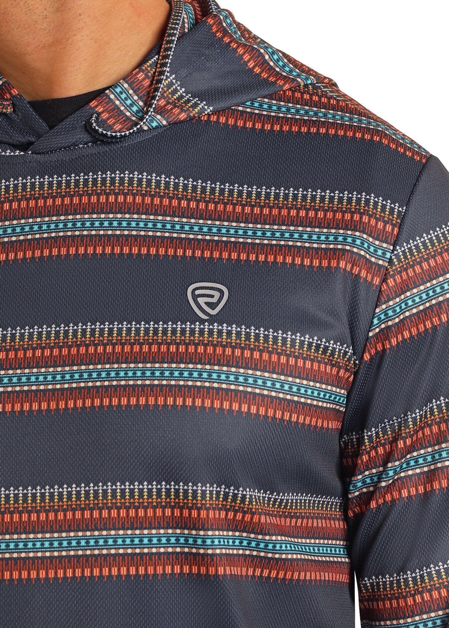 Rock & Roll Men's Performance Stripe Printed Hoodie.