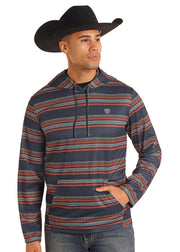 Rock & Roll Men's Performance Stripe Printed Hoodie.