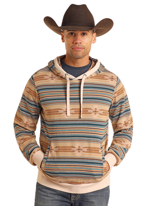 Rock & Roll Cowboy Men's Aztec Hoodie.