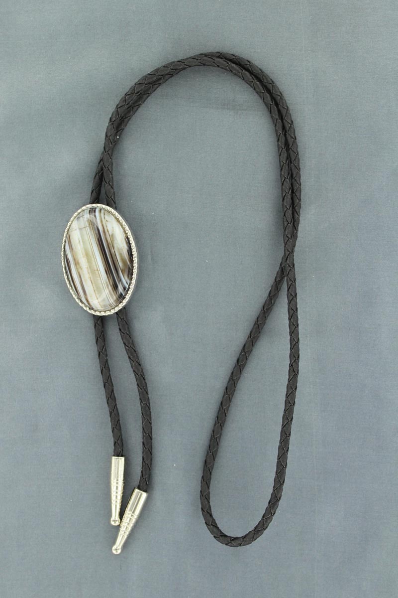 Double S Onyx Stone Bolo Tie 22836