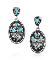 Montana Boot Stitch Turq Earring ER6604.