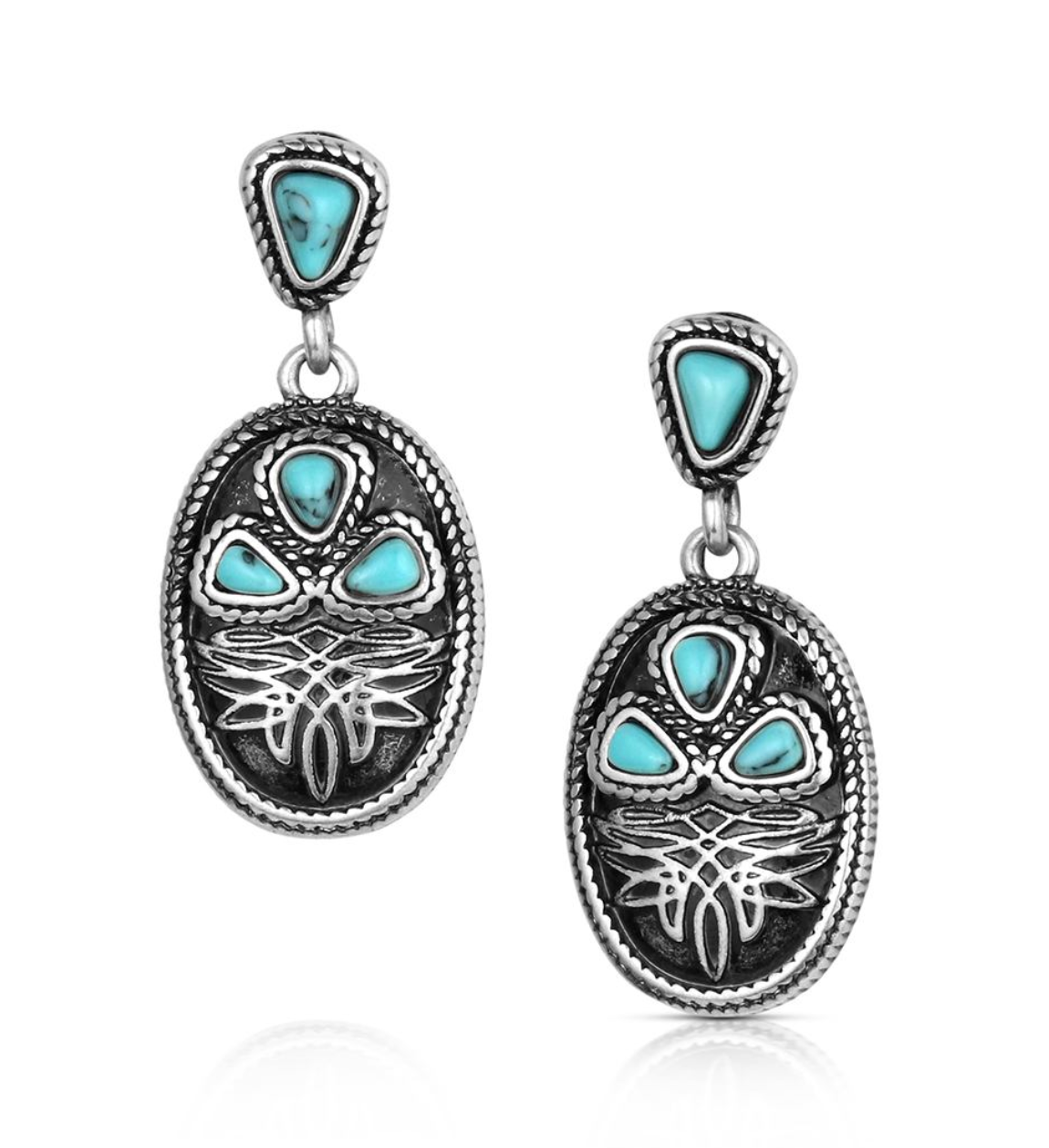 Montana Boot Stitch Turq Earring ER6604.