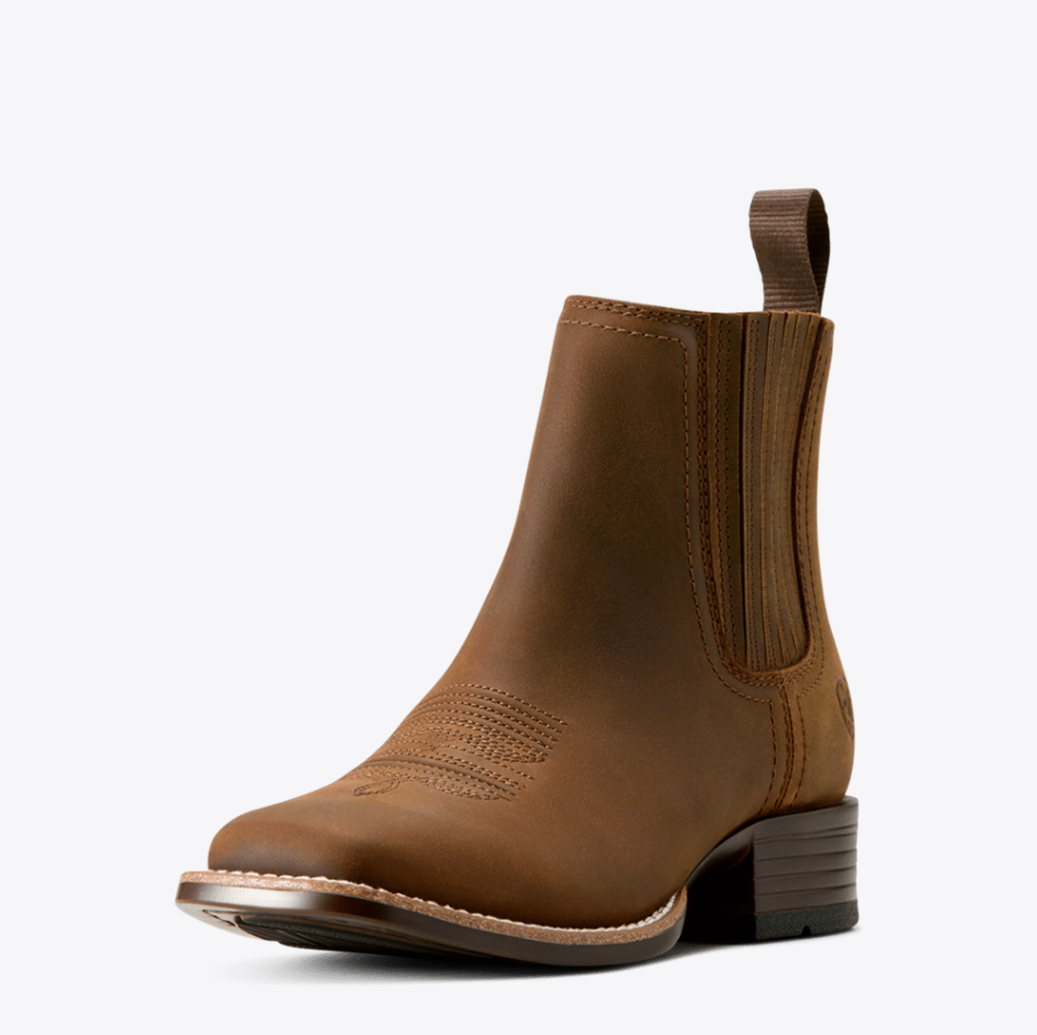 ARIAT WMS BOOKER CHELSEA DSTSD BRN 10063973.