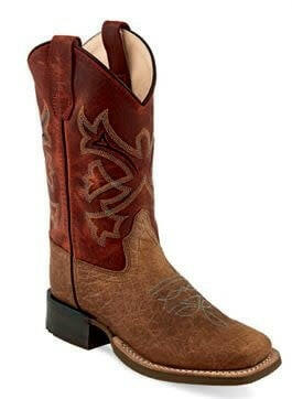 Youth's Brown/Burnt Red Western Boot.