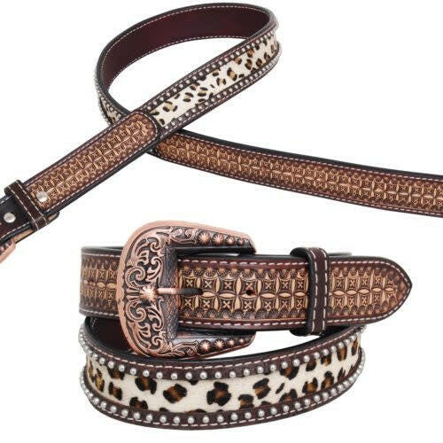 Rafter T Ladies Leopard Hair On Belt C4 Size Small.