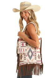 Rock & Roll Cowgirl Printed Fringe Bag.