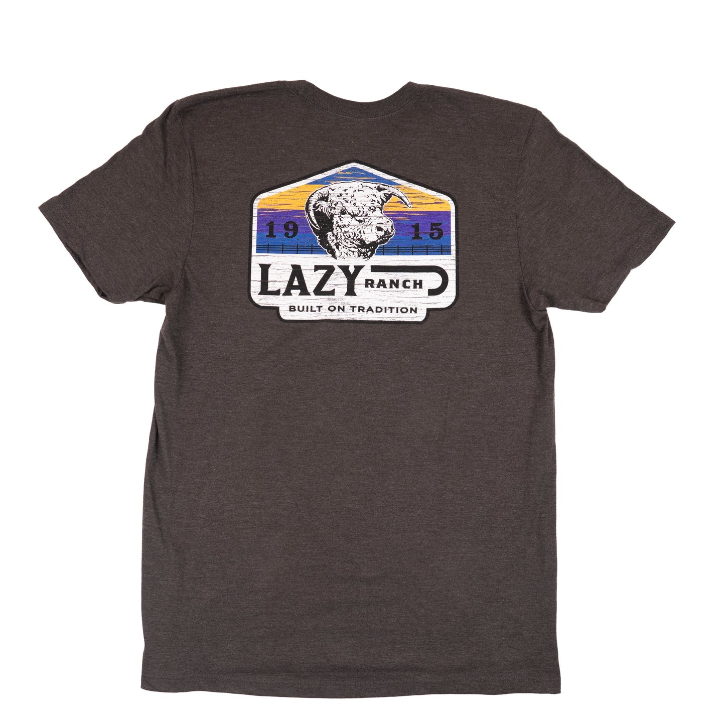 Lazy J Charcoal Bull Wagon Tee LJSS-2520