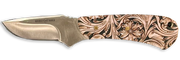 Whiskey Bent Tooled Leather Mini Skinner Knife WB44-06