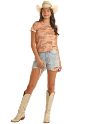 Rock & Roll Cowgirl Women's Western Scenic Tee.