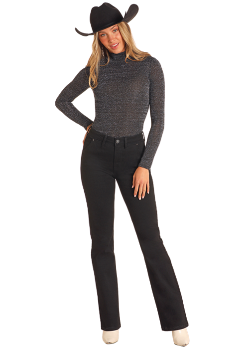 Rock & Roll Cowgirl Women's Mockneck Top.