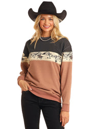 Rock & Roll Women's Scenery Border Sweatshirt.