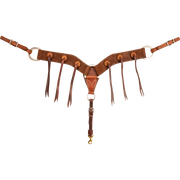 Martin Chocolate Blood Knot Tassle Breastcollar BC234CHBK