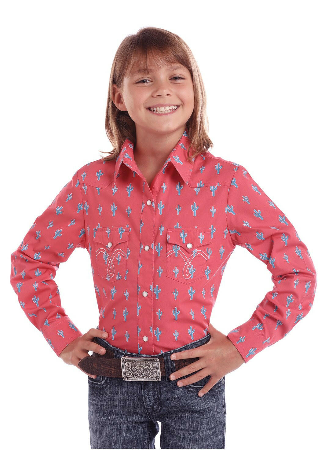 Girl's Panhandle Snap Front Shirt C6S1741.