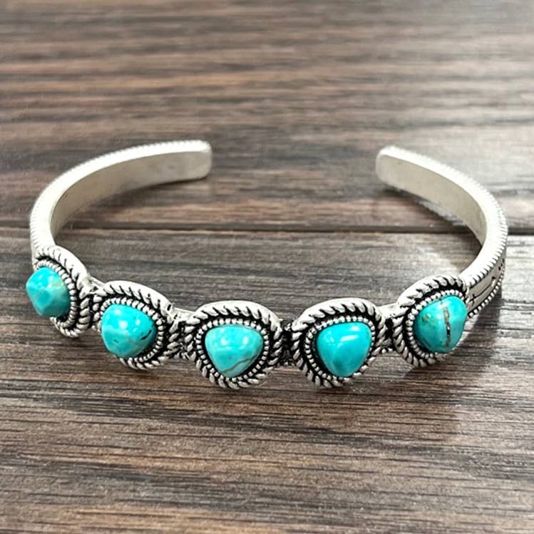 Isac Trading Small Turquoise Cuff Bracelet 711321