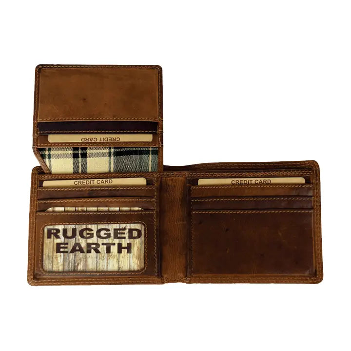 Rugged Earth Brown Leather Wallet 990009