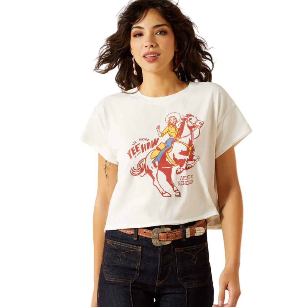 Ariat Women's White Sendero Yeehaw Tee 10062910