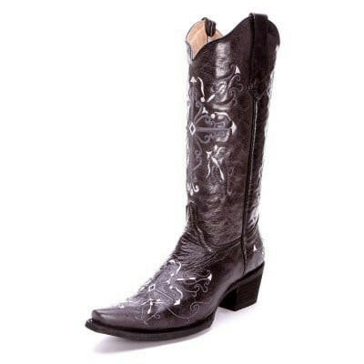Circle G Women's Black Cross Boots C3.