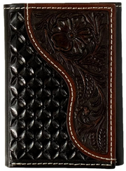 Nocona Trifold Brown Overlay Wallet N500046802