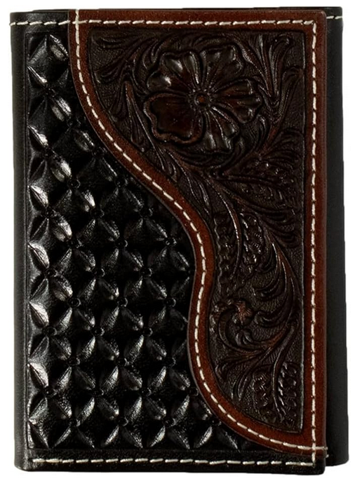 Nocona Trifold Brown Overlay Wallet N500046802