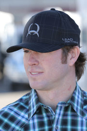 Cinch Men's Black Plaid Flexfit Fitted Cap MCC0627726