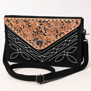 American Darling Suede Envelop Bag with Hand-Tooled Leather ADBG1623A.