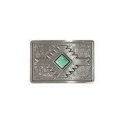 Blazin' Roxx Square Diamond Turquoise Southwest Buckle 37904
