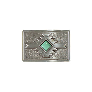 Blazin' Roxx Square Diamond Turquoise Southwest Buckle 37904