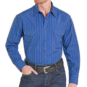 Panhandle Slim Men's Blue Satin Snap Shirt SMN2S07620