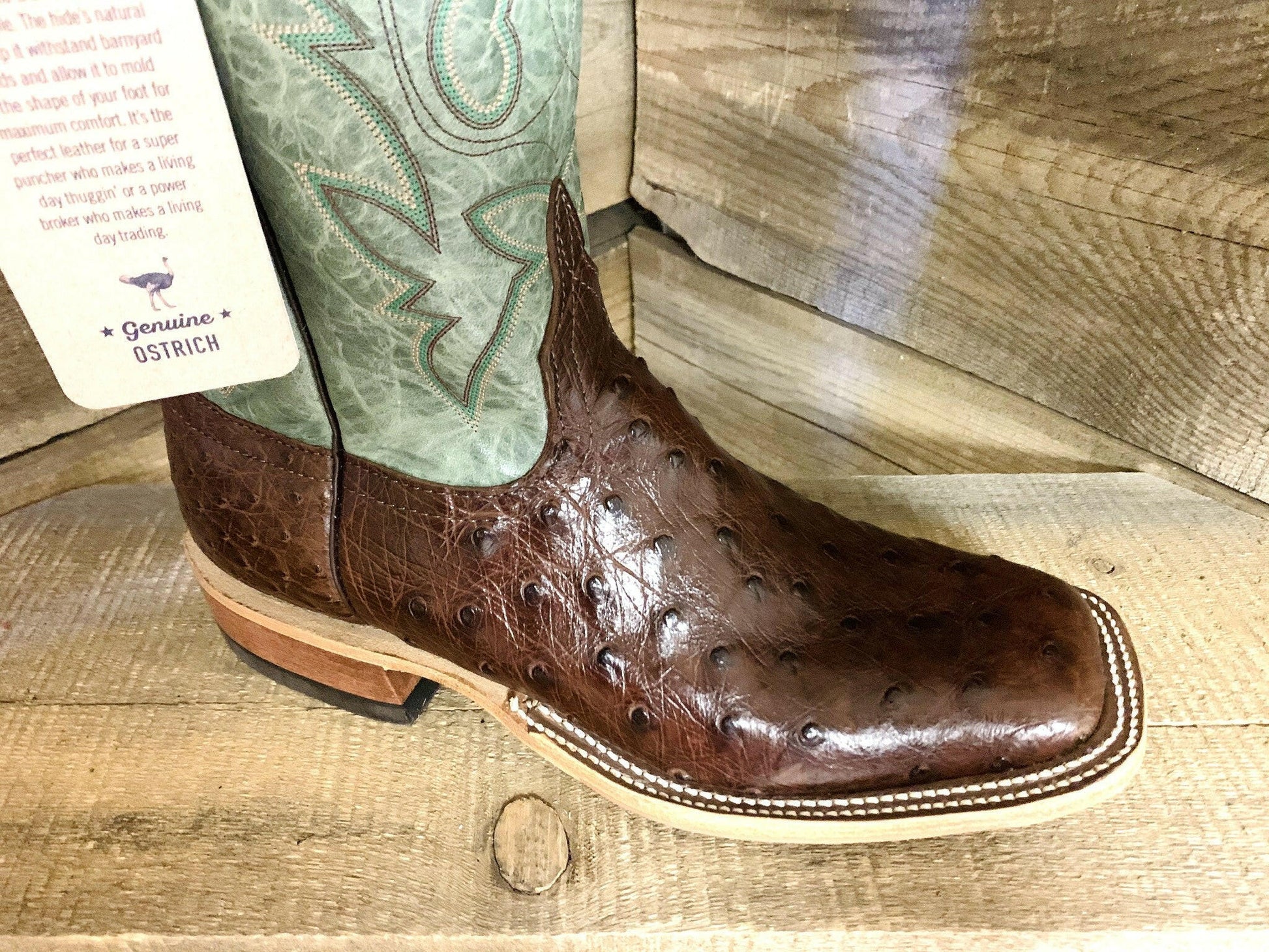 Anderson Bean Men's Full Quill Americano Ostrich.