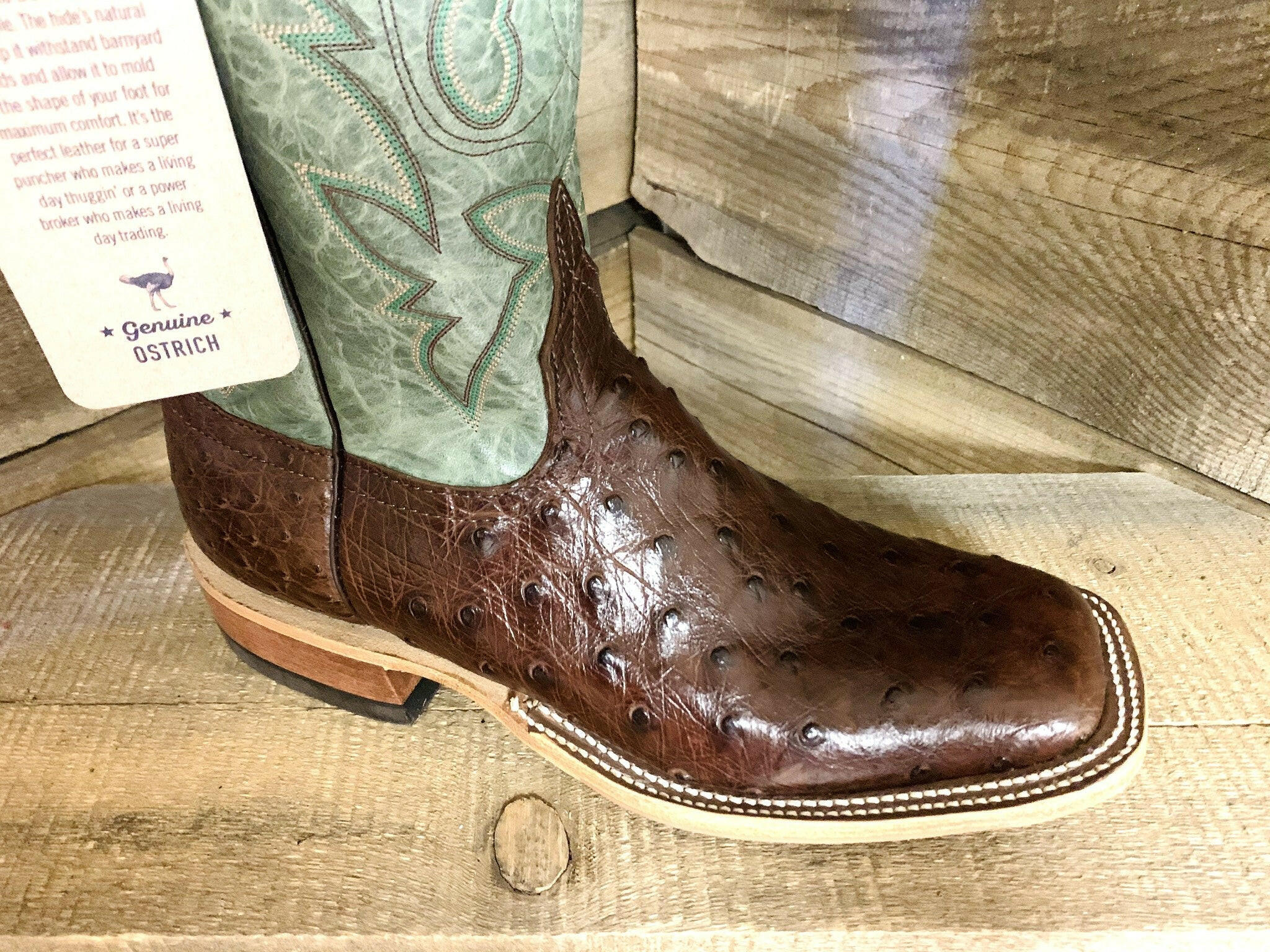 Anderson Bean Men's Full Quill Americano Ostrich.