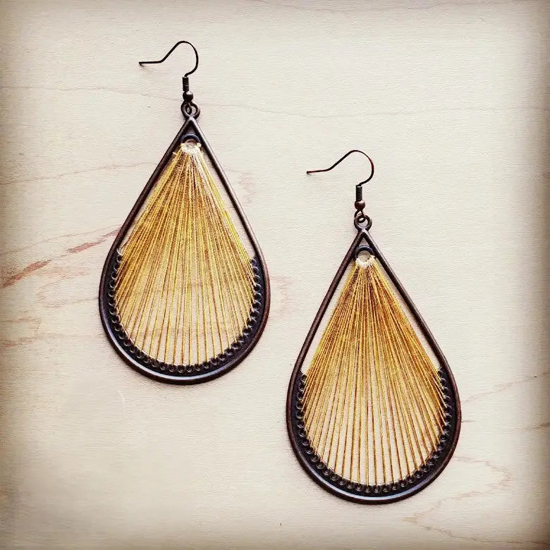 The Jewelry Junkie Large Woven Teardrop Earrings 206A
