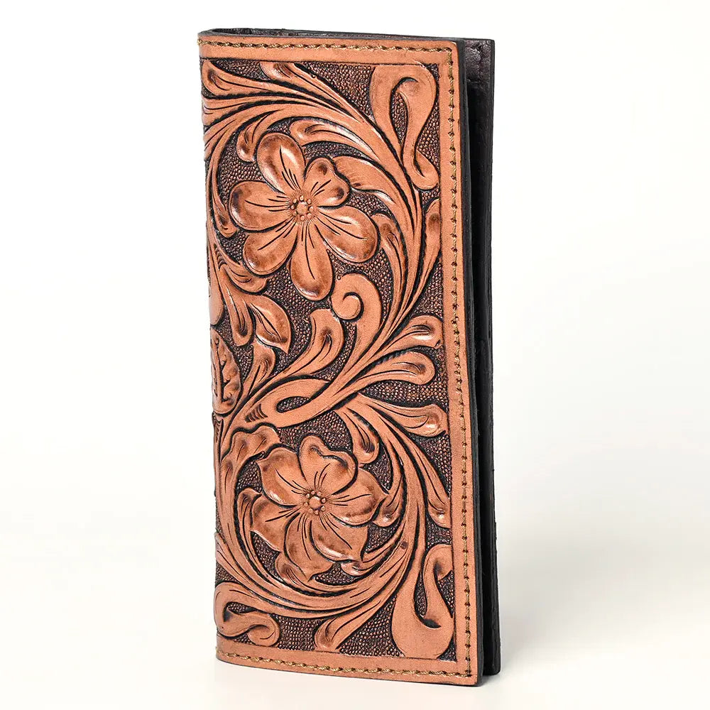 American Darling Floral Hand Tooled Leather Long Wallet ADBGA428