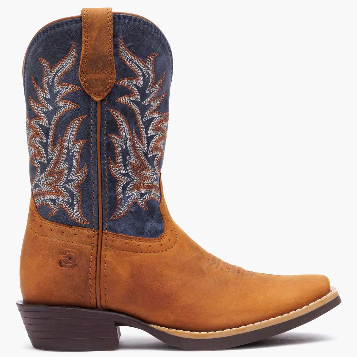 Durango Youth's Wrangler Brown and Denim Blue Shyloh Western Boot DBT0256Y