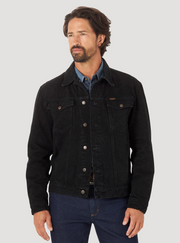 Wrangler Mens Unlined Denim Jacket Blk 2318280.