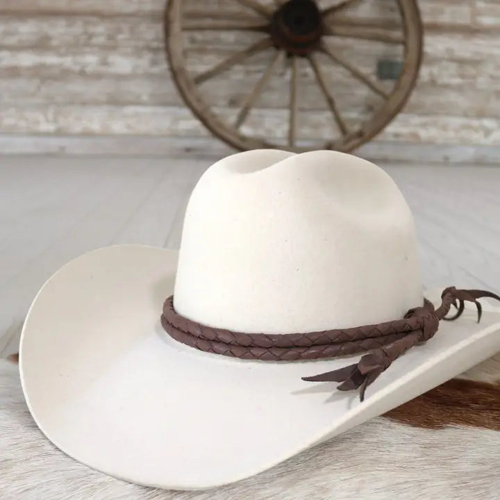 Willow Lane Hat Co. Brown Braided Leather Hat Band WLBR-06