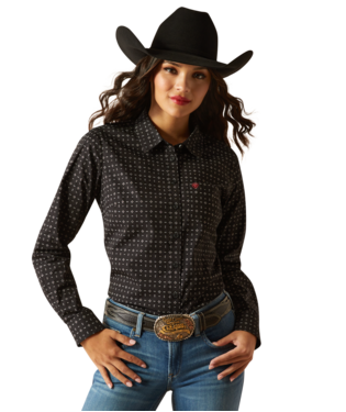 Ariat Kirby Gia Geometric Printed Long Sleeve Shirt.
