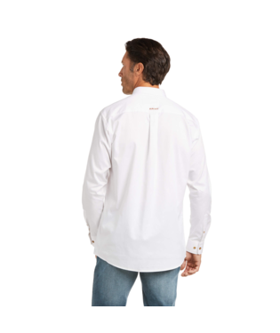 Ariat Men's Solid Twill Fitted Button Down Shirt.