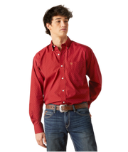 Ariat Mens Kaisen Red Long Sleeve Shirt C3.