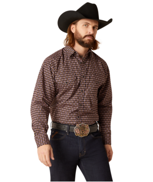 Ariat Men's Eren Patterned Long Sleeve Shirt Size XL.