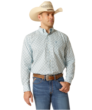 Ariat Men's Eamon Blue Button Up Shirt.