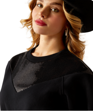 Ariat Women's Sequin Split Sweatshirt.