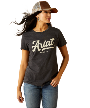 Ariat Women's Charcoal Boot Script Graphic Tee.