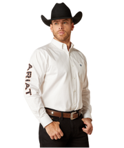 Ariat Men's Team White Long Sleeve Shirt.