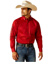 Ariat Men's Team Red Long Sleeve Shirt.