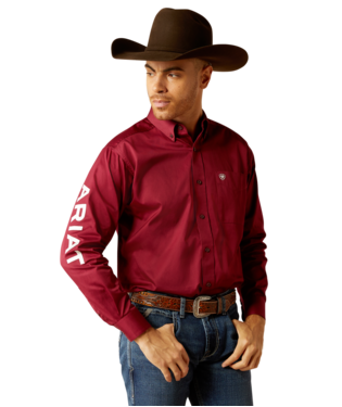 Ariat Men's Team Dark Red Twill Shirt.